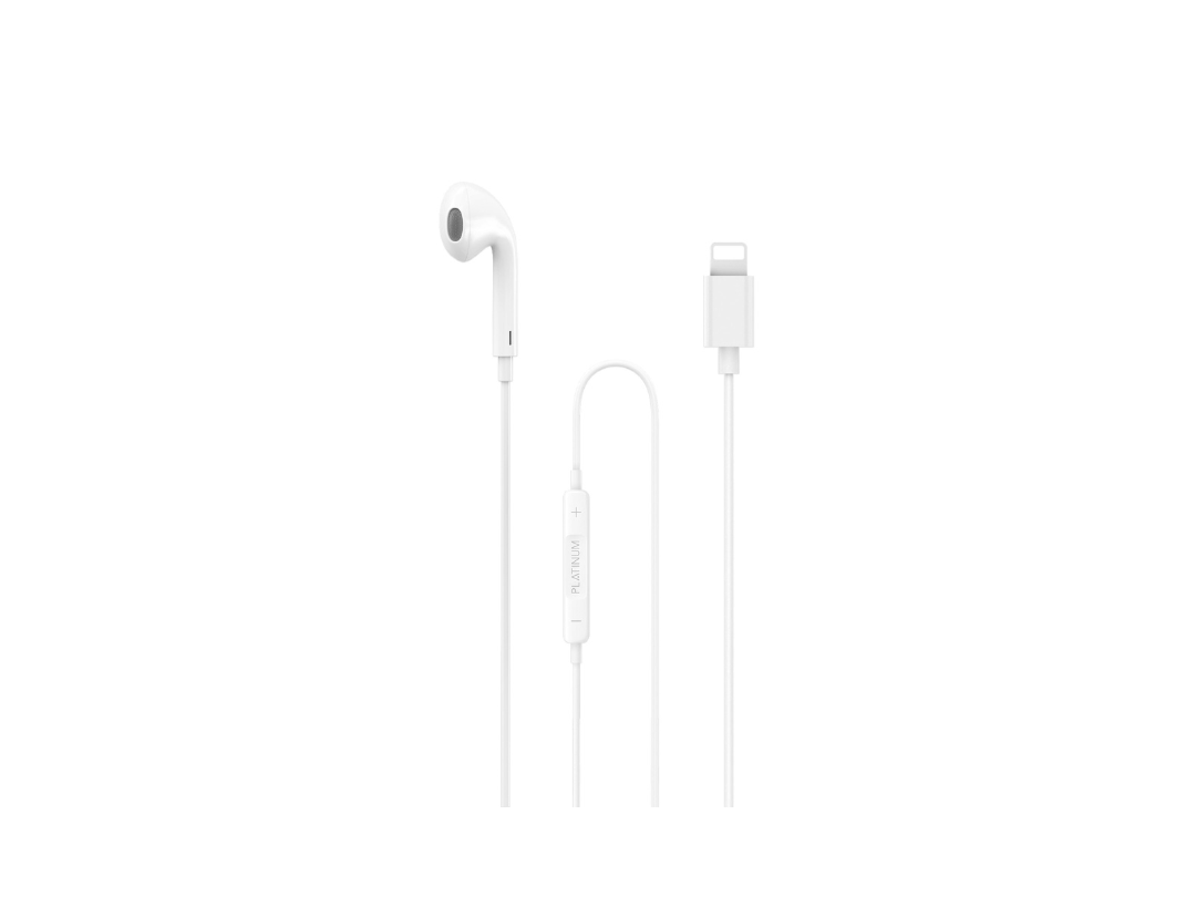 Platinum VITAL Series Lightning Stereo Earphone - White Platinum VITAL Series Lightning Stereo Earphone - White